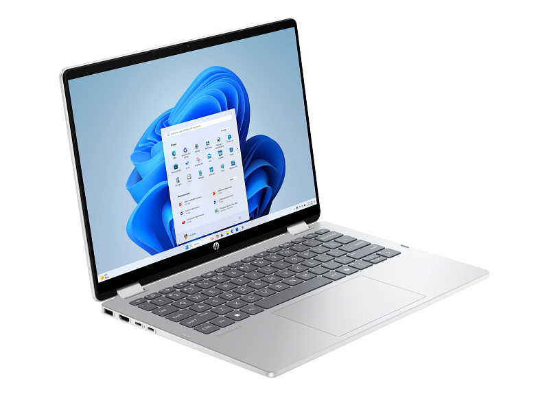 25C1_Omnibook 5 Flip_14_Glacier Silver_T_IR Cam_nonSD_nonFPR_Win11_Core Set_FrontRight_WhiteBG_M2937367